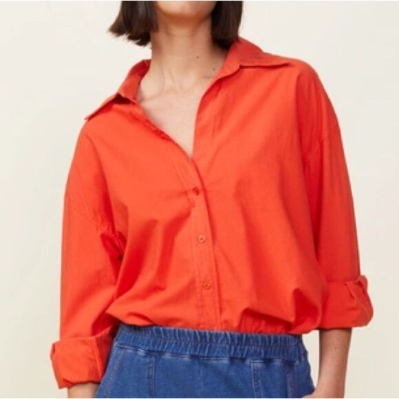 NWT Sanctuary slit back poplin shirt cb2152cq7 size M - Picture 10 of 10